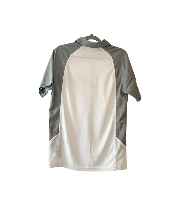 Polo bicolore gris et blanc