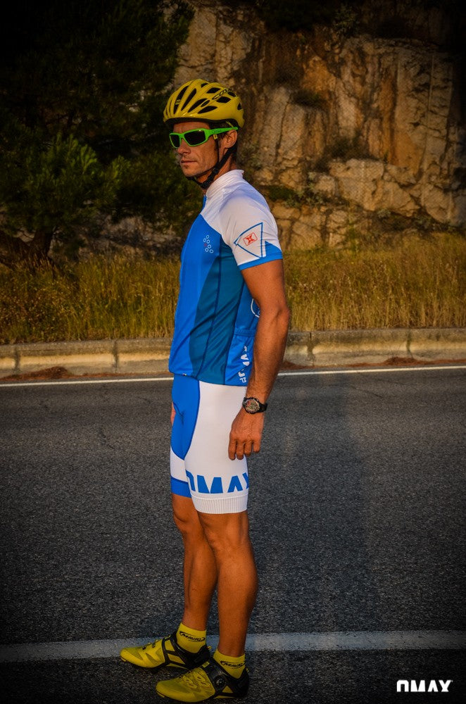 Maillot MC AT0MiC Bleu/Blanc