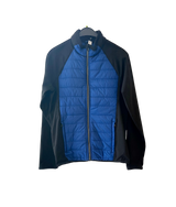 Veste running anti-pluie  noir et bleu roi
