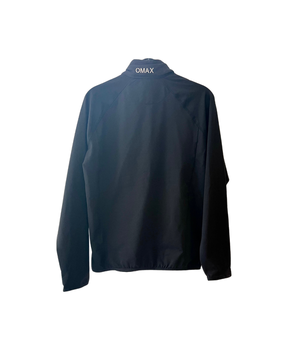 Veste running anti-pluie  noir et bleu roi