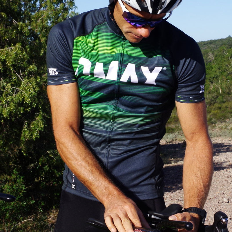 Maillot vélo Glitch MC vert