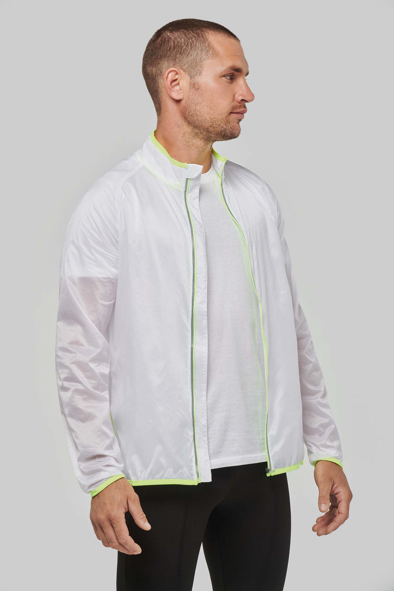 Veste de pluie longues manches blanche