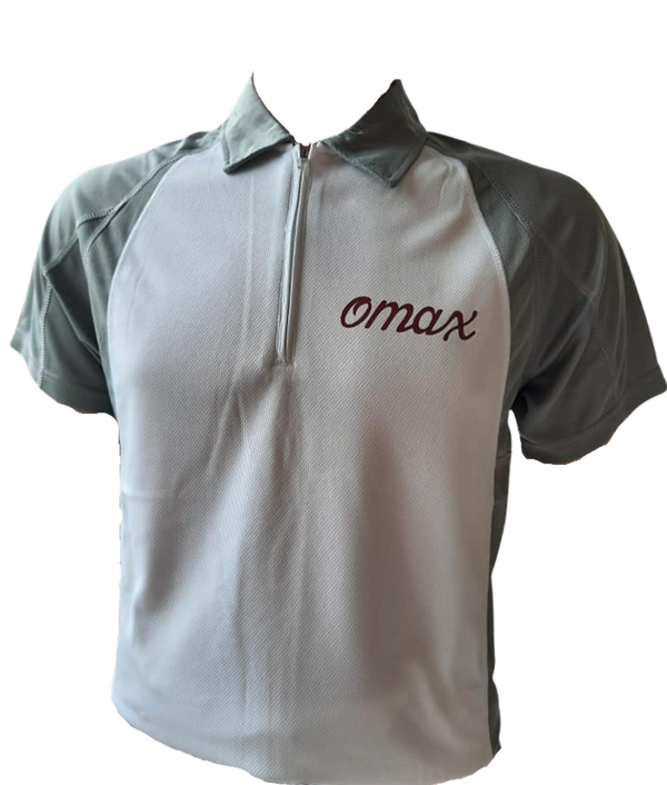 Polo bicolore gris et blanc